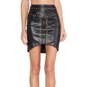 Python leatherette skirt
